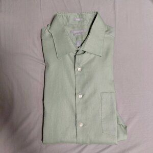Van Heusen Green Fitted Dress Shirt